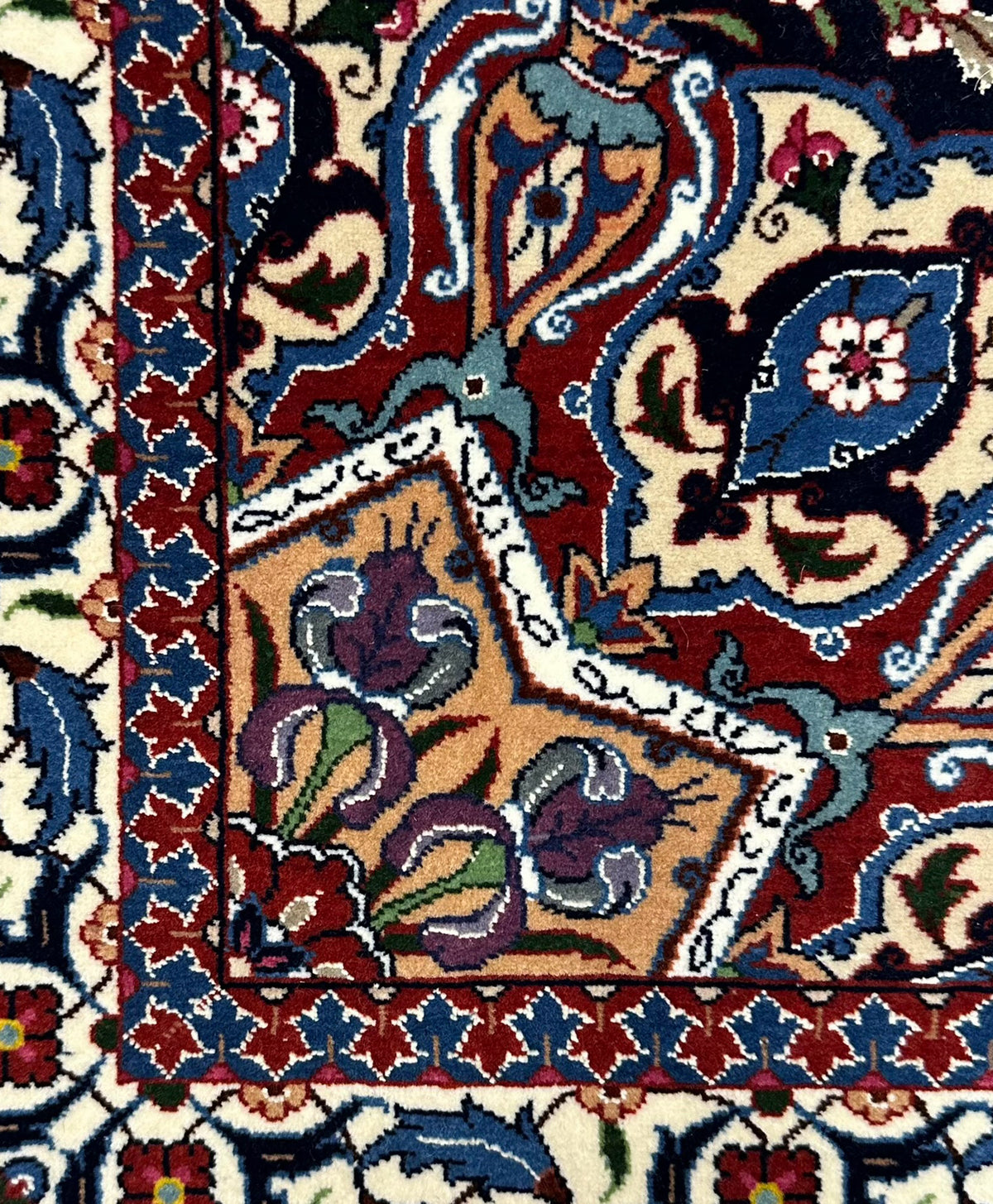 Persian Isfahan Karim Seirafian Rug | 4' 7" X 6' 11" | Midnight Blue Colour | Extremely Fine| Urban Production