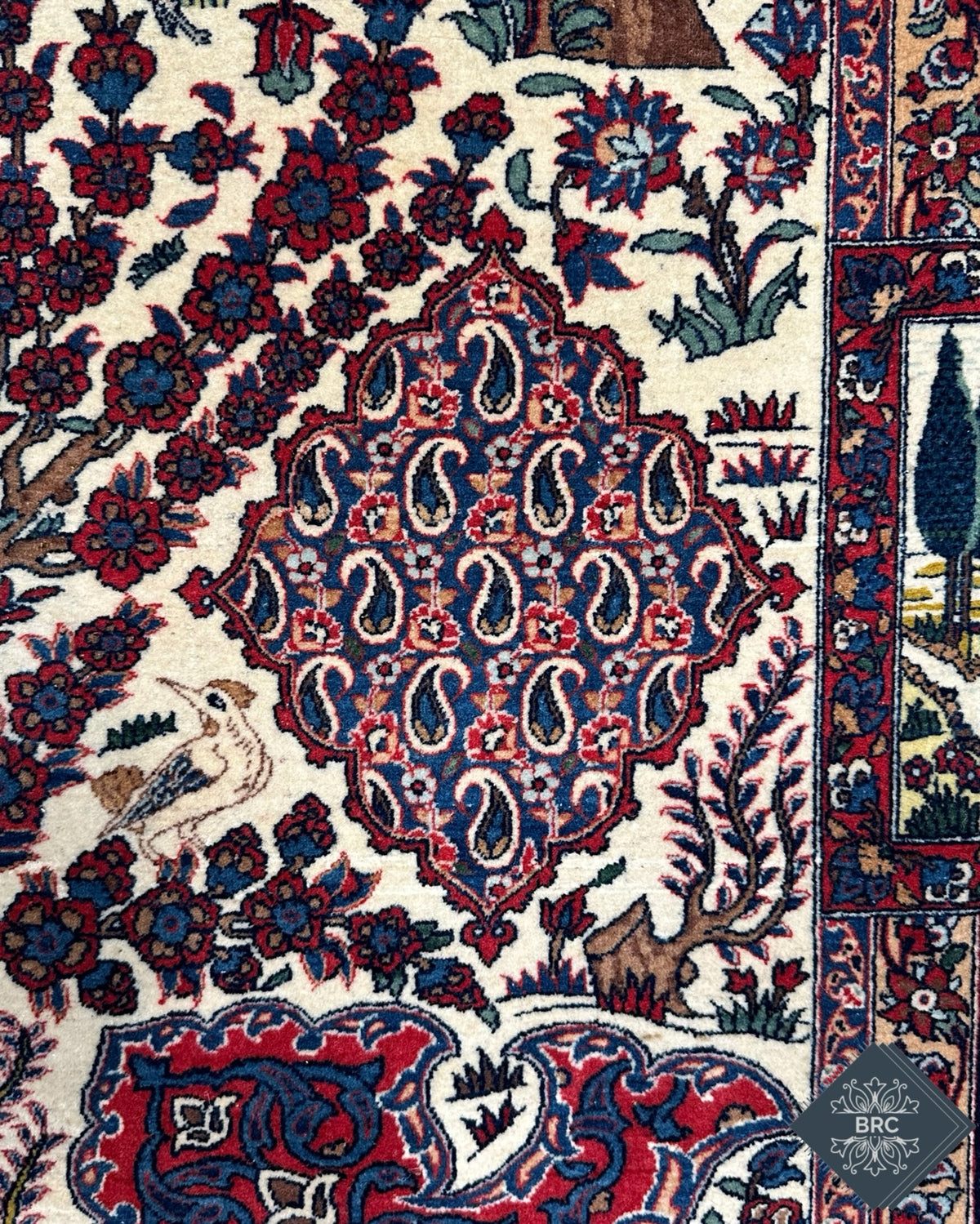 Antique Persian Isfahan Rug Circa 1900 | 4' 7" X 6' 11" | Multi-Colour | Urban Production