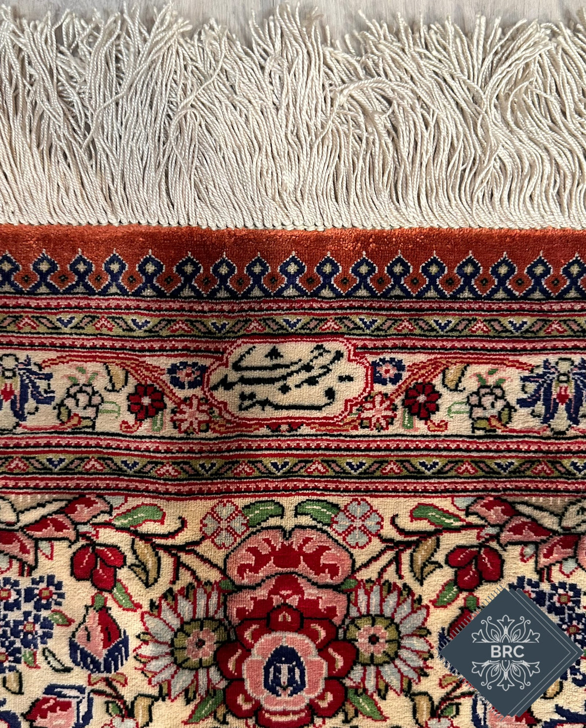 Persian Qom Jamshidi Rug | 6' 7" X 9' 10" | Light Colours | Pure Silk | Extremely Fine | Urban Production