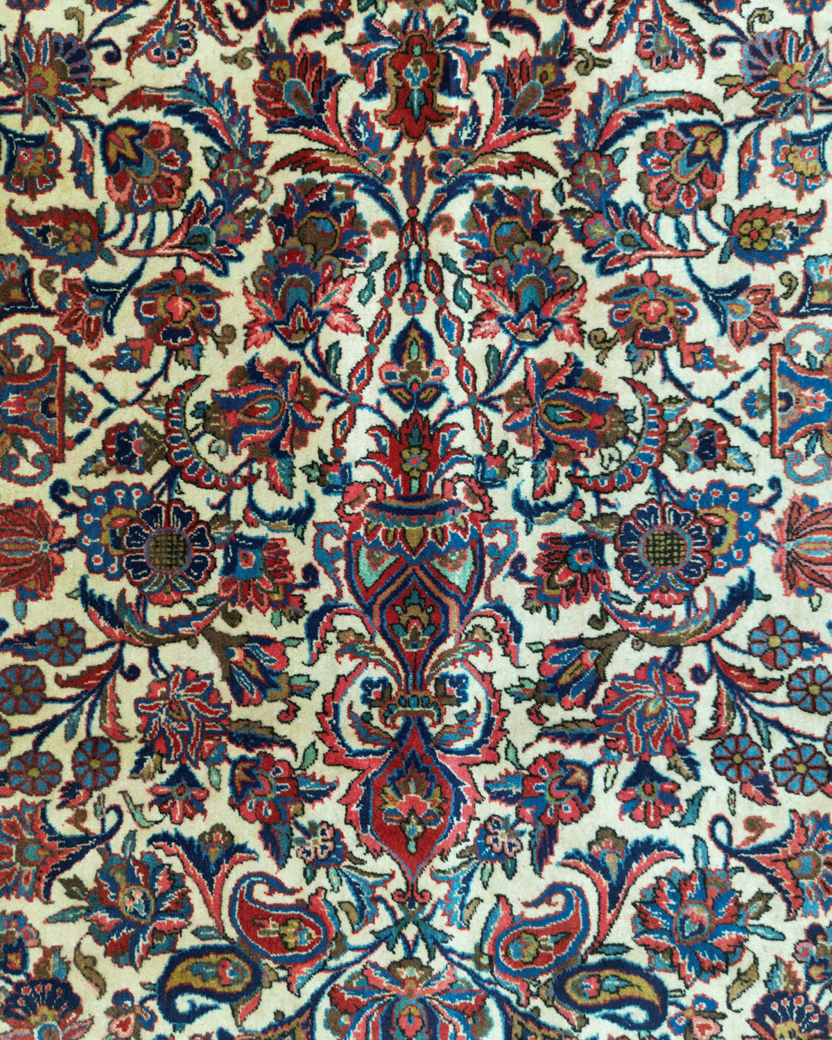 Antique Persian Qazvin Rug Circa 1910 | 11' 4" X 21' 6" | White & Blue Colours | Urban Production
