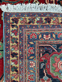 Persian Heriz Rug | 12' 11" X 19' | Red Colour | Geometric Design | Tribal Production