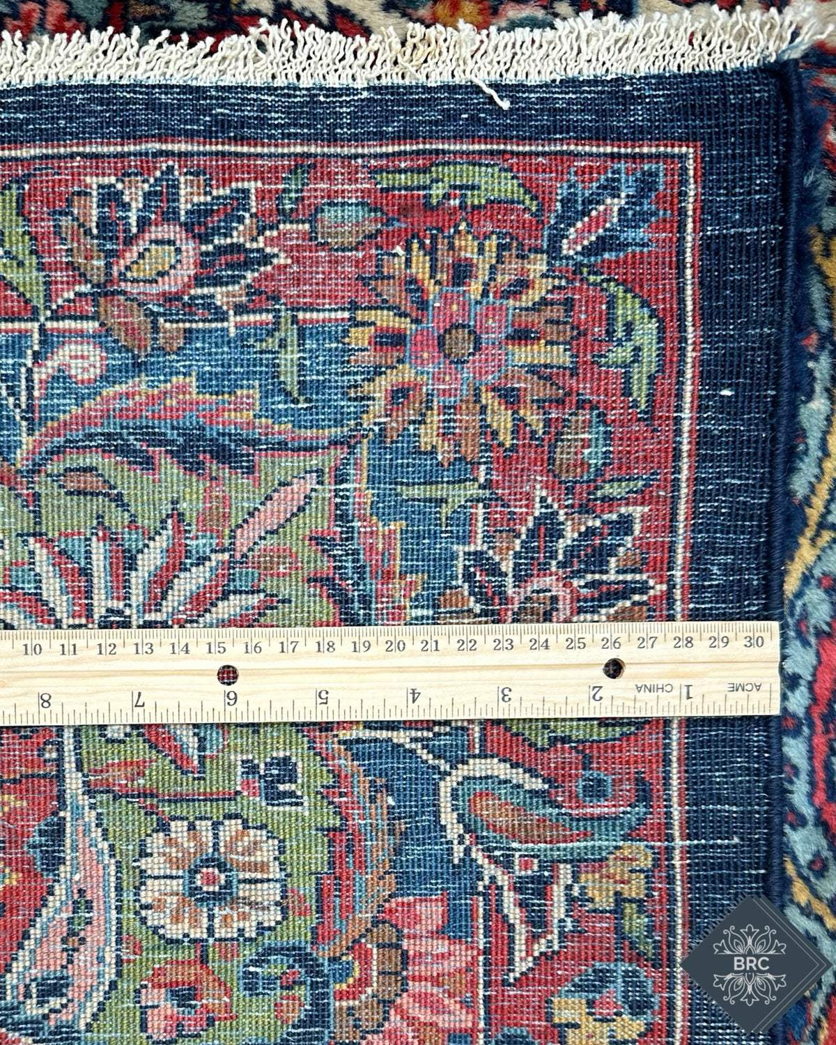 Antique Persian Kashan Rug Circa 1920 | 9' 11" X 14’ 1” | White, Blue & Green Colours | Urban Production