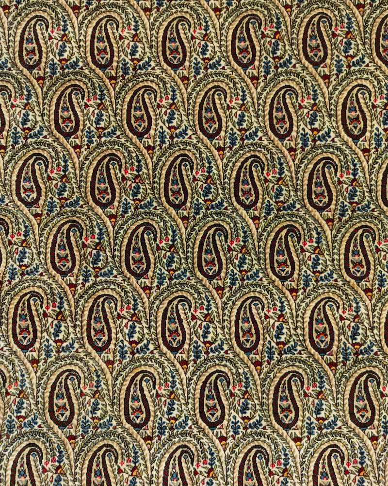 Vintage Persian Qom Rug Pair Circa 1960 | 4' 9" X 6' 10" & 4' 8" X 6' 9" | Light Colours | Urban Production