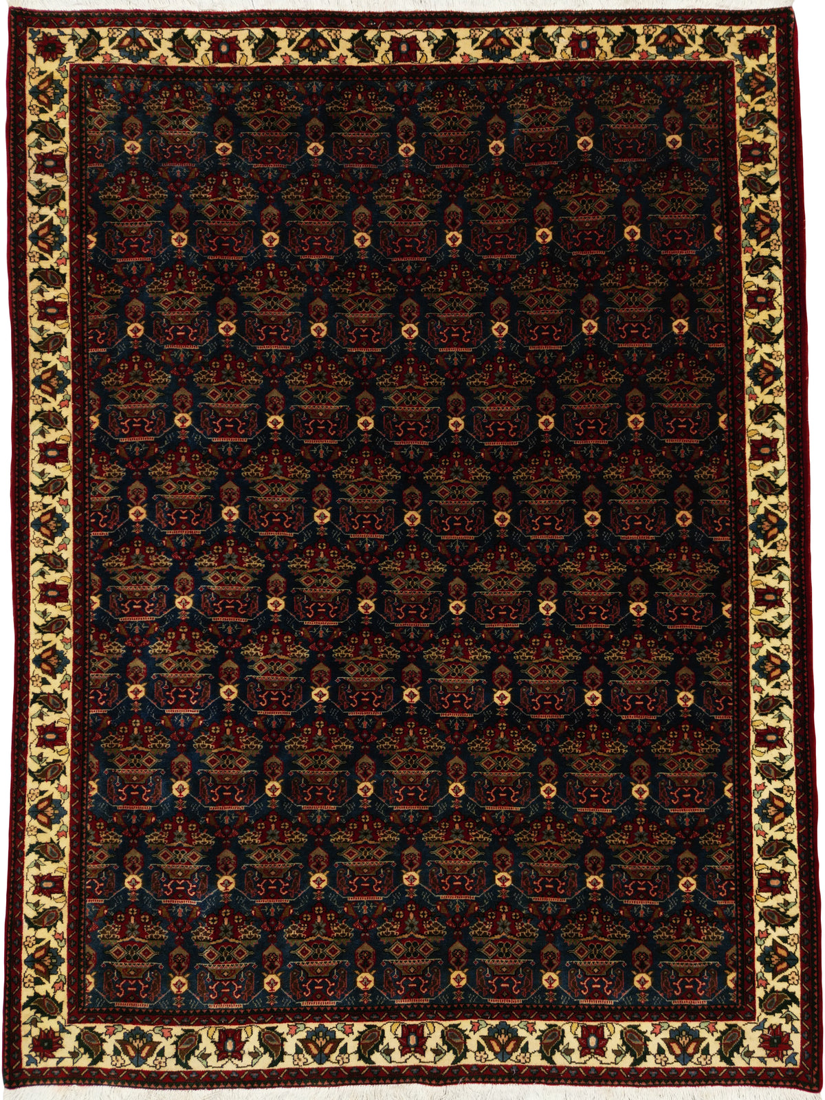 Persian Abadeh Rug | 5' 1" X 6' 9" | Blue & White Colours | Zilli-Sultan Design | Tribal Production