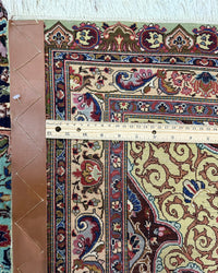 Vintage Persian Tabriz Rug Circa 1960 | 9' 10" X 13' 5" | Light Colours | Floral Medallion Design | Urban Production