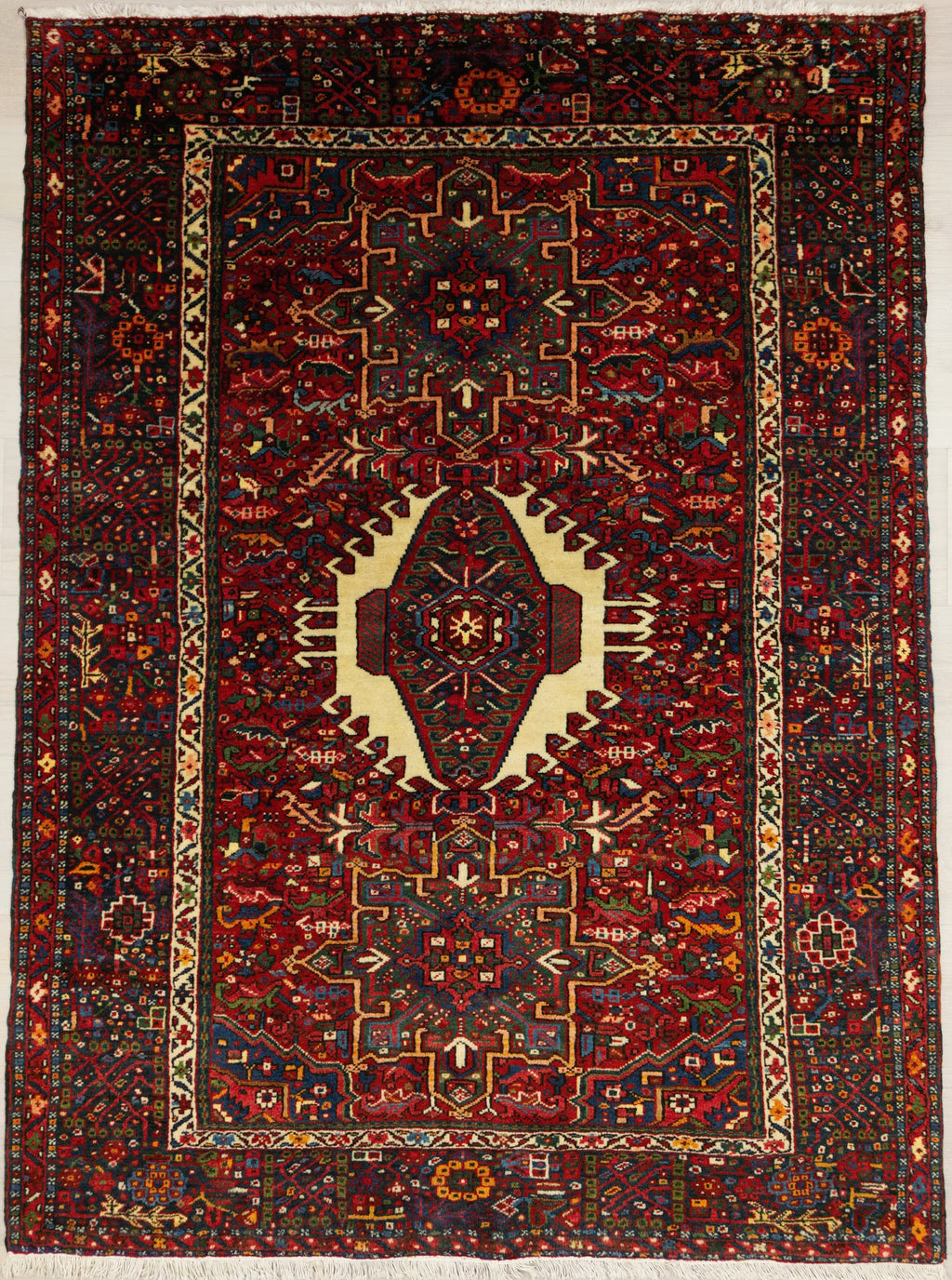 Vintage Persian Karaja Rug Circa 1960 | 4' 10