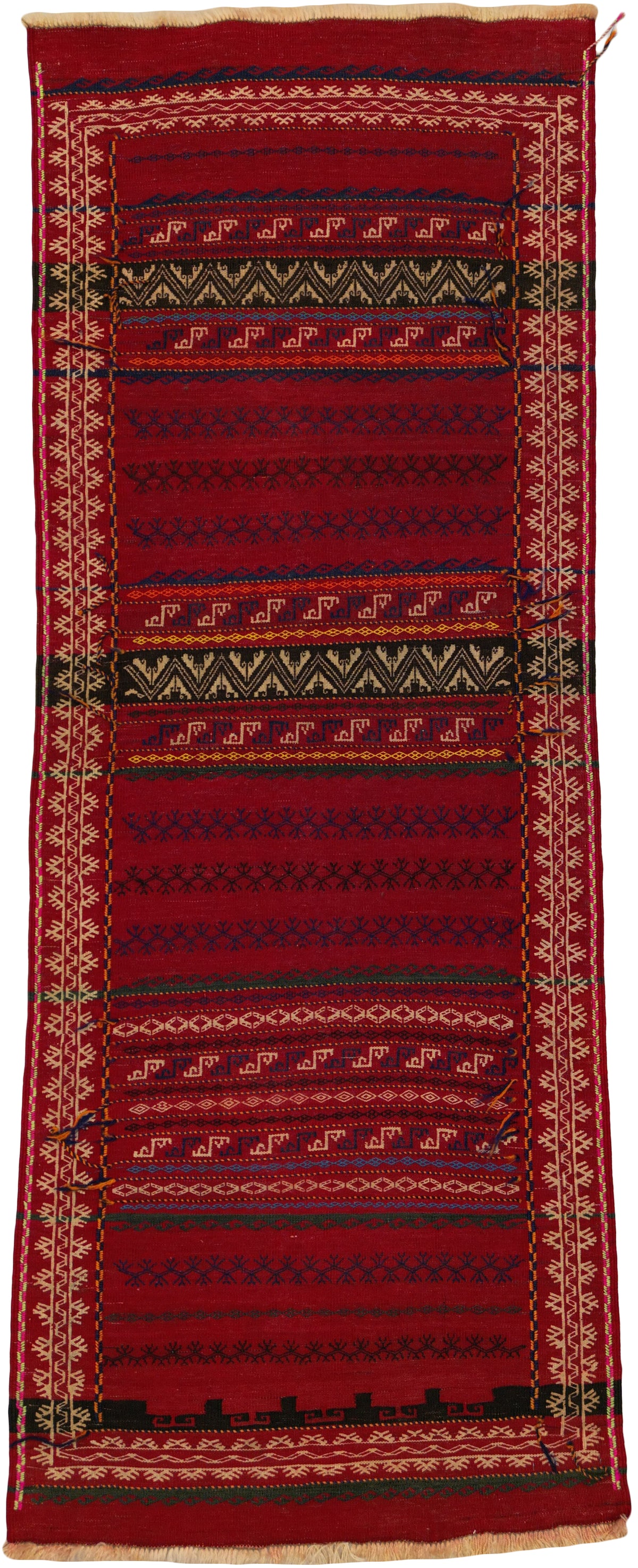 Persian Kilim | 2' 7" X 3' 7" | Red Colour | Tribal Production