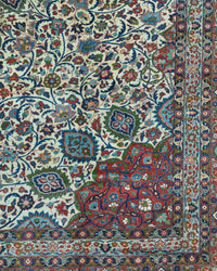 Antique Persian Tabriz Rug Circa 1910 | 12' 8" X 16' 10" | Ardabil Carpet Design | Light Colours | Urban Production