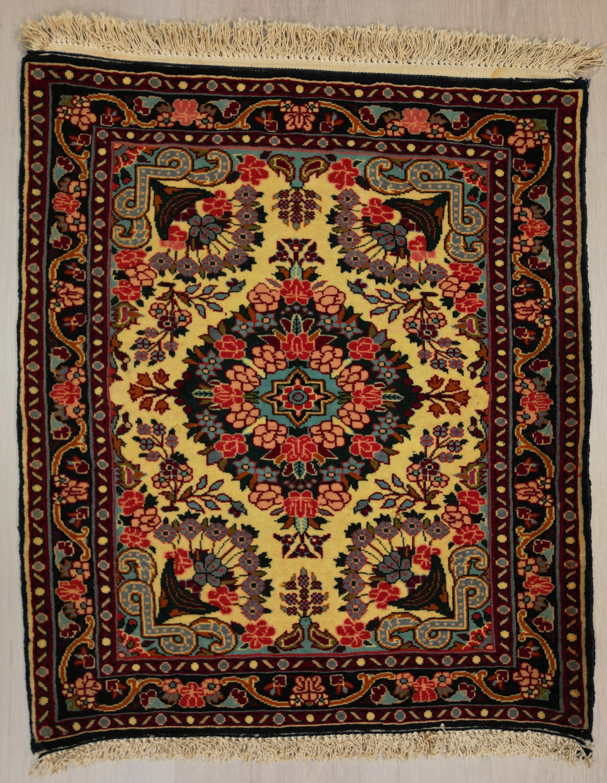 Vintage Persian Bijar Rug (Circa 1970) | 2' 2" X 2' 6" | Urban Production