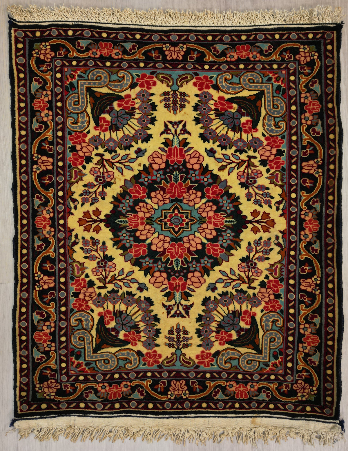 Vintage Persian Bijar Rug (Circa 1970) | 2' 1" X 2' 5" | Urban Production