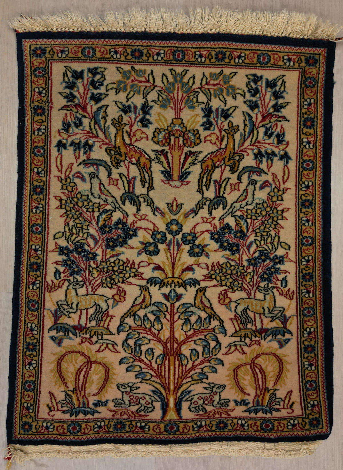 Vintage Persian Qom Rug (Circa 1970) | 1' 10" X 2' 4" | Urban Production