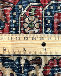 Antique Persian Meymeh Rug Circa 1920 | 10' 4" X 15' 5" | Geometric Design | Red Colour | Finely Woven | Tribal Production