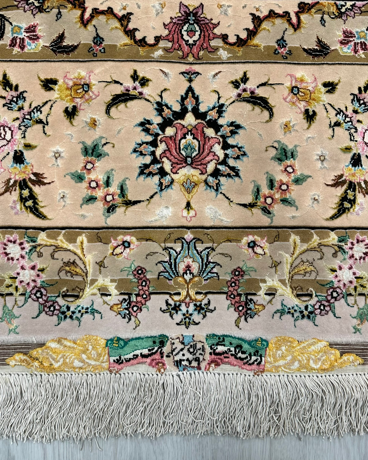 Persian Tabriz Rug | 8' 2" X 11' 6" | Light Colours | Wool & Silk | Extremely Fine | Urban Production