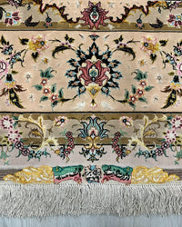 Persian Tabriz Rug | 8' 2" X 11' 6" | Light Colours | Wool & Silk | Extremely Fine | Urban Production