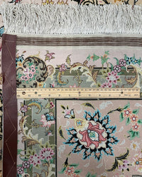 Persian Tabriz Rug | 8' 2" X 11' 6" | Light Colours | Wool & Silk | Extremely Fine | Urban Production